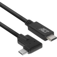 ACT USB 3.2 Gen1 aansluitkabel C male (recht) - C male (haaks) 2 meter - thumbnail