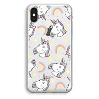 Rainbow Unicorn: iPhone XS Transparant Hoesje