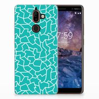 Nokia 7 Plus Hoesje maken Cracks Blue