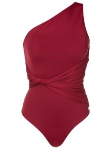 Brigitte maillot de bain à design asymétrique à une épaule - Rouge