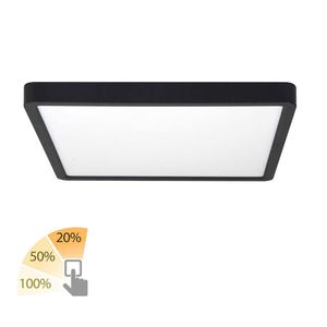 Highlight Plafondlamp Piatto 30 x 30 cm 3 step DIM zwart