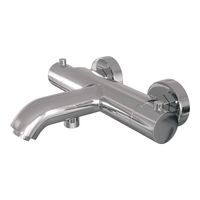 Opbouwset Bad- en Douchekraan Brauer Chrome Edition Thermostatisch Met Glijstang En Handdouche 3 Standen Chroom