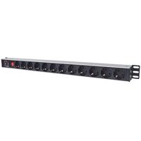INTELLINET 714044 stroomdistributie-eenheid (PDU) 12 AC-uitgang (en) 1U Zwart