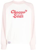 CHOCOOLATE sweat colour block à logo imprimé - Blanc - thumbnail