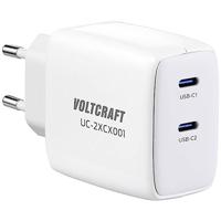VOLTCRAFT UC-2XCX001 USB-oplader 65 W Binnen Uitgangsstroom (max.) 3.25 A 2 x USB-C GaN