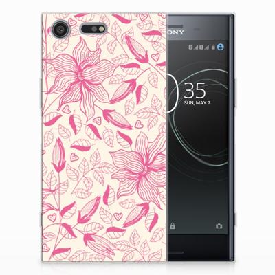 Sony Xperia XZ Premium TPU Case Pink Flowers