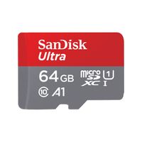 SanDisk Ultra microSD flashgeheugen 64 GB MicroSDHC UHS-I Klasse 10 - thumbnail