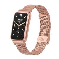 By Qubix - Milanese bandje met case - Rosé goud - Xiaomi Smart band 7 Pro