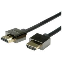 ROLINE Notebook HDMI High Speed kabel met Ethernet M/M, zwart, 3 m - thumbnail