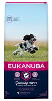 EUKANUBA premium hondenvoer met kip voor middelgrote rassen - droogvoer voor puppy honden, 15 kg