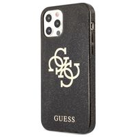 Guess Glitter 4G Big Logo iPhone 12 Pro Max Hybrid Case - Zwart - thumbnail