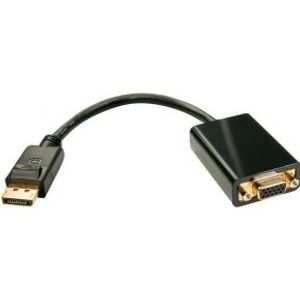 Lindy 41006 video kabel adapter 0,15 m DisplayPort VGA Zwart