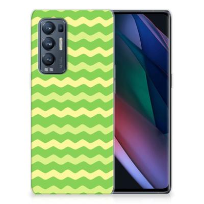 OPPO Find X3 Neo TPU bumper Waves Green OPPO Find X3 Neo TPU bumper Waves Green