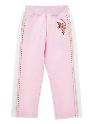 Monnalisa Trainingsbroek van stretch-katoen met bloemenprint - Roze