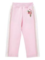 Monnalisa Trainingsbroek van stretch-katoen met bloemenprint - Roze