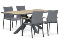 Lifestyle Brandon/Palermo 181 cm dining tuinset 5-delig