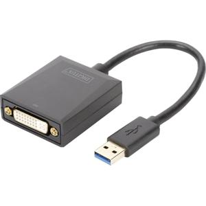 Digitus DA-70842 DVI / USB 3.2 Gen 1 (USB 3.0) Adapter [1x USB 3.2 Gen 1 stekker A (USB 3.0) - 1x DVI-bus 24+5-polig] Zwart Afgeschermd 15.00 cm