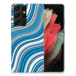 Samsung Galaxy S21 Ultra TPU bumper Waves Blue