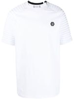 Philipp Plein t-shirt plissé à logo - Blanc