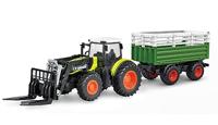 Amewi RC-tractor met XL-accessoirepakket, licht & geluid, 1:24 RTR groen RC afstandsbediening