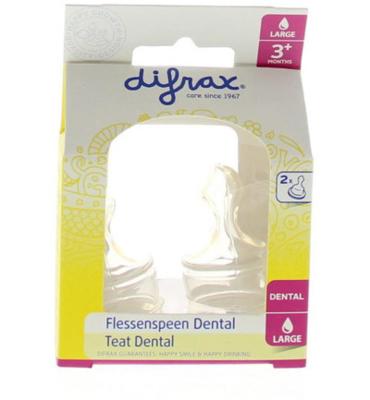 Difrax Flesspeen Dental Large (2st)