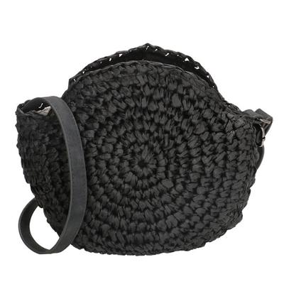 PE Florence Rieten Schoudertas Natural Life Zwart