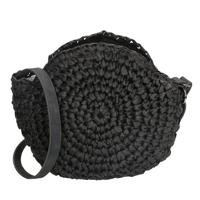 PE Florence Rieten Schoudertas Natural Life Zwart