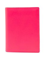 Comme Des Garçons Wallet porte-cartes pliant en cuir - Rose - thumbnail