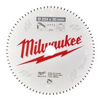 Milwaukee Accessoires Cirkelzaagblad MS Alu254x30x3,0x80TF neg. - 4932471318