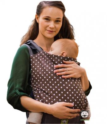 Luna Dream draagzak Grow Up Polka Dot katoen bruin/wit Luna Dream draagzak Grow Up Polka Dot katoen bruin/wit