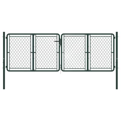 vidaXL Poort 300x100 cm staal groen