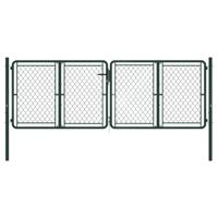 vidaXL Poort 300x100 cm staal groen