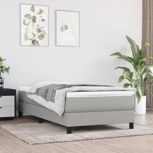 Boxspring met matras stof lichtgrijs 100x200 cm SKU: V3144053