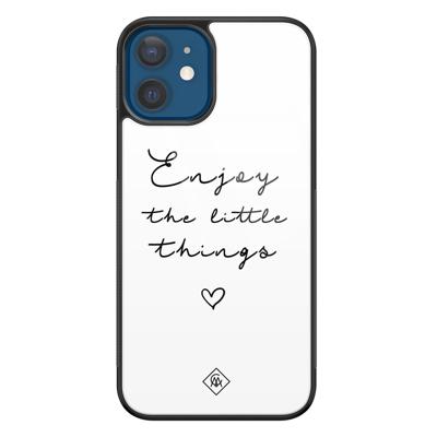 iPhone 12 glazen hardcase - Enjoy life iPhone 12 glazen hardcase - Enjoy life