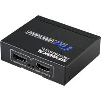 SpeaKa Professional SP-HDS-110 1 + 2 poorten HDMI-splitter 3840 x 2160 Pixel Zwart - thumbnail