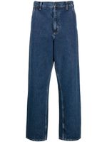 Carhartt WIP logo-patch straight-leg jeans - Bleu