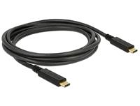 Delock USB 3.1 Gen 1 (5 Gbps) kabel type-C naar Type-C, E-marker, uitgangsstroomsterkte tot 5 A 2 meter