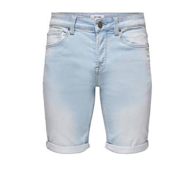 ONLY & SONS regular fit jeans short Ply blue denim