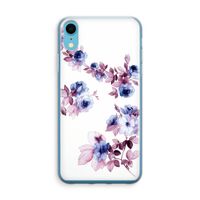 Waterverf bloemen: iPhone XR Transparant Hoesje - thumbnail