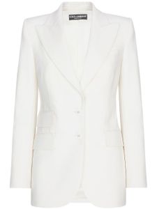 Dolce & Gabbana blazer en laine à simple boutonnage - Blanc