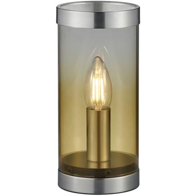 LED Tafellamp - Tafelverlichting - Trion Culo - E14 Fitting - Rond - Amber - Aluminium