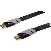 Schwaiger HDMF30 533 HDMI-kabel HDMI Aansluitkabel HDMI-A-stekker, HDMI-A-stekker 3.00 m Zwart 4K UHD, Vergulde steekcontacten, Zeer flexibel