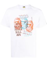 A BATHING APE® t-shirt pigment Three Ape Head - Blanc