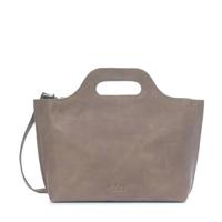MYOMY leren handtas My Carry Bag taupe