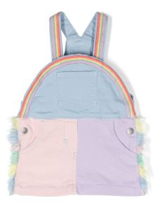 Stella McCartney Kids robe-salopette en jean à design patchwork - Bleu