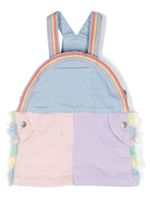 Stella McCartney Kids robe-salopette en jean à design patchwork - Bleu - thumbnail