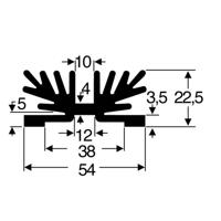 Fischer Elektronik 10022453 SK 65 37,5 SA-1 X M3 Koellichaam 3.5 K/W (l x b x h) 54 x 37.5 x 22 mm SOT-32