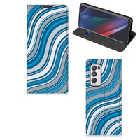 OPPO Find X3 Neo Hoesje met Magneet Waves Blue - thumbnail