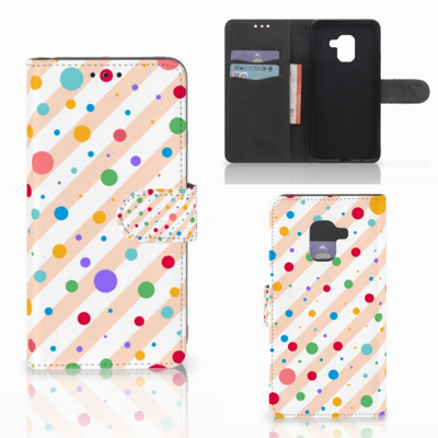 Samsung Galaxy A8 2018 Telefoon Hoesje Dots Samsung Galaxy A8 2018 Telefoon Hoesje Dots