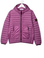 Stone Island Junior doudoune à patch Compass - Violet - thumbnail